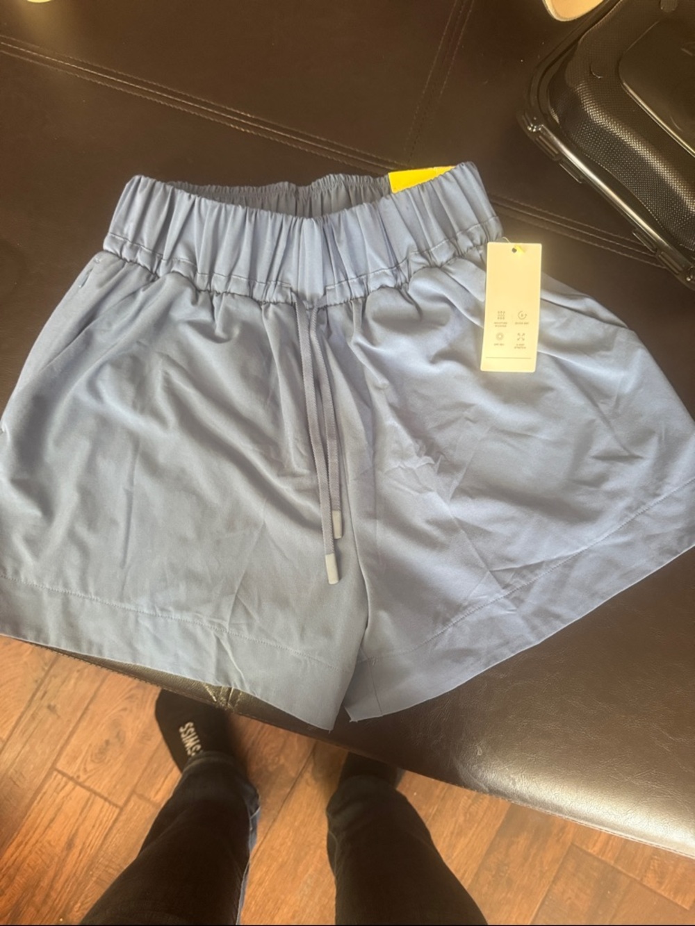 all in motion Light Blue Athletic Drawstring Shorts